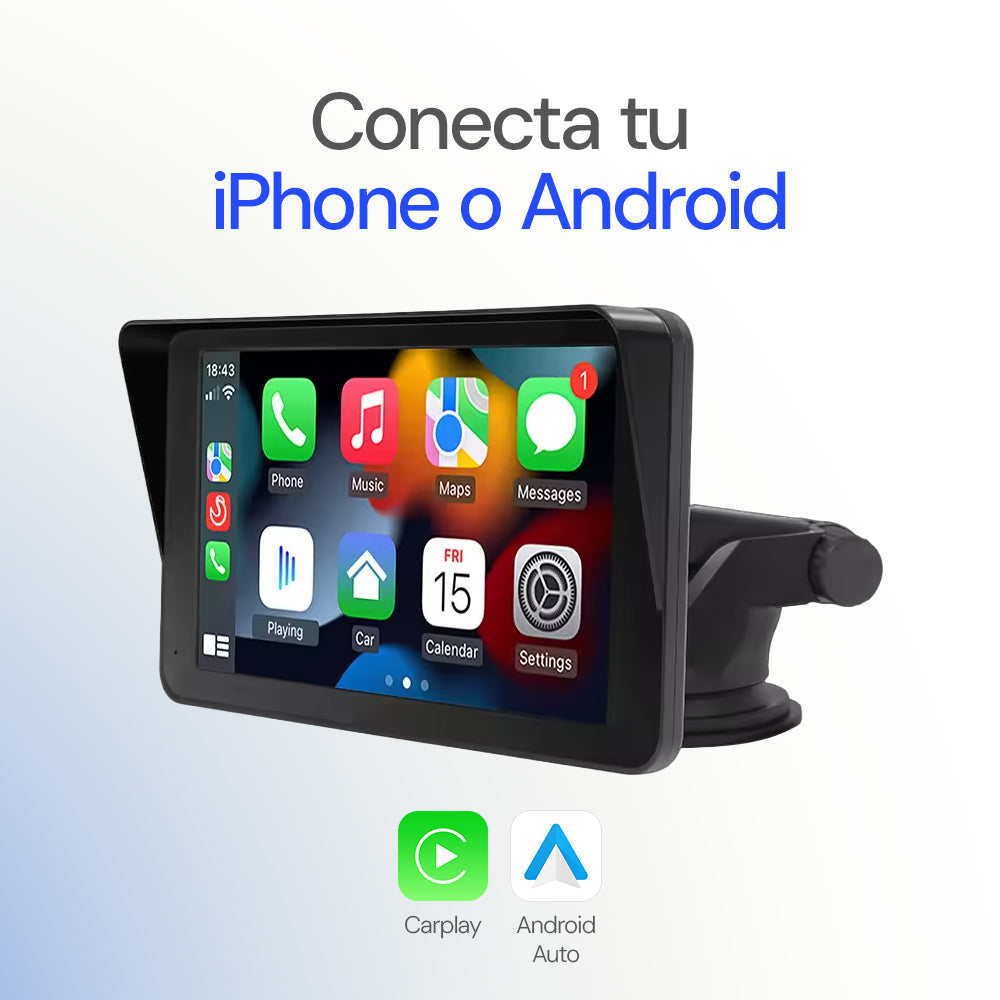 Pantalla 7" CarPlay Android Auto