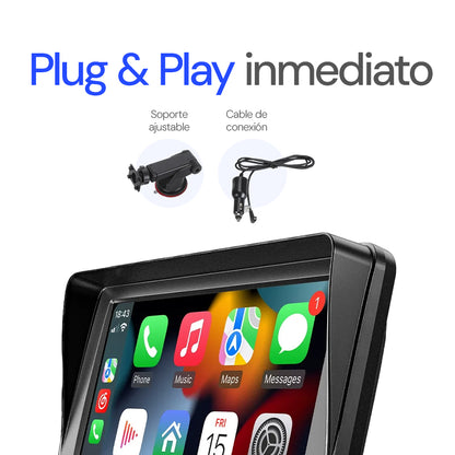 Pantalla 7" CarPlay Android Auto