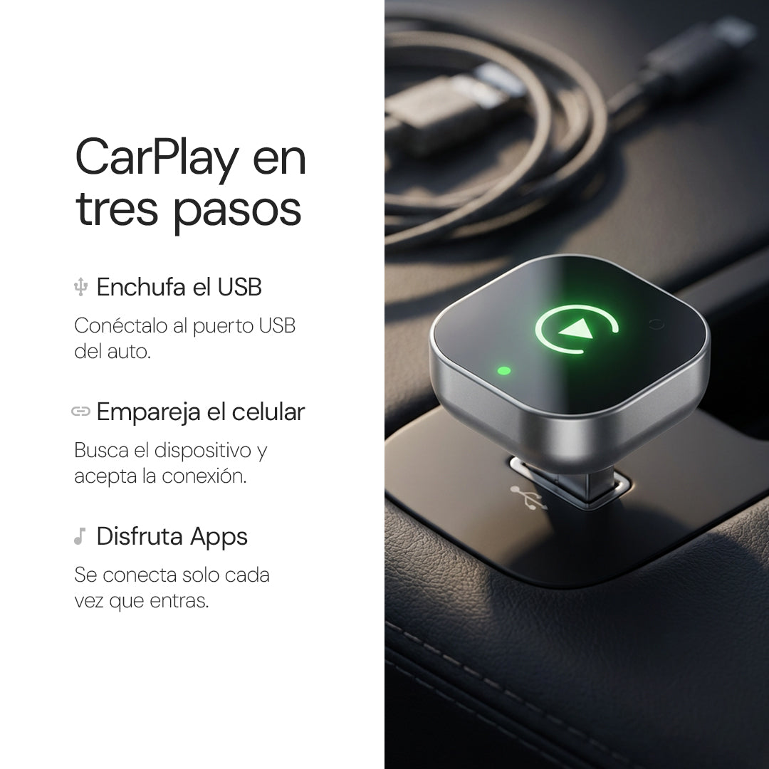 Oferta de Verano — Adaptador inalámbrico CarPlay Android Auto