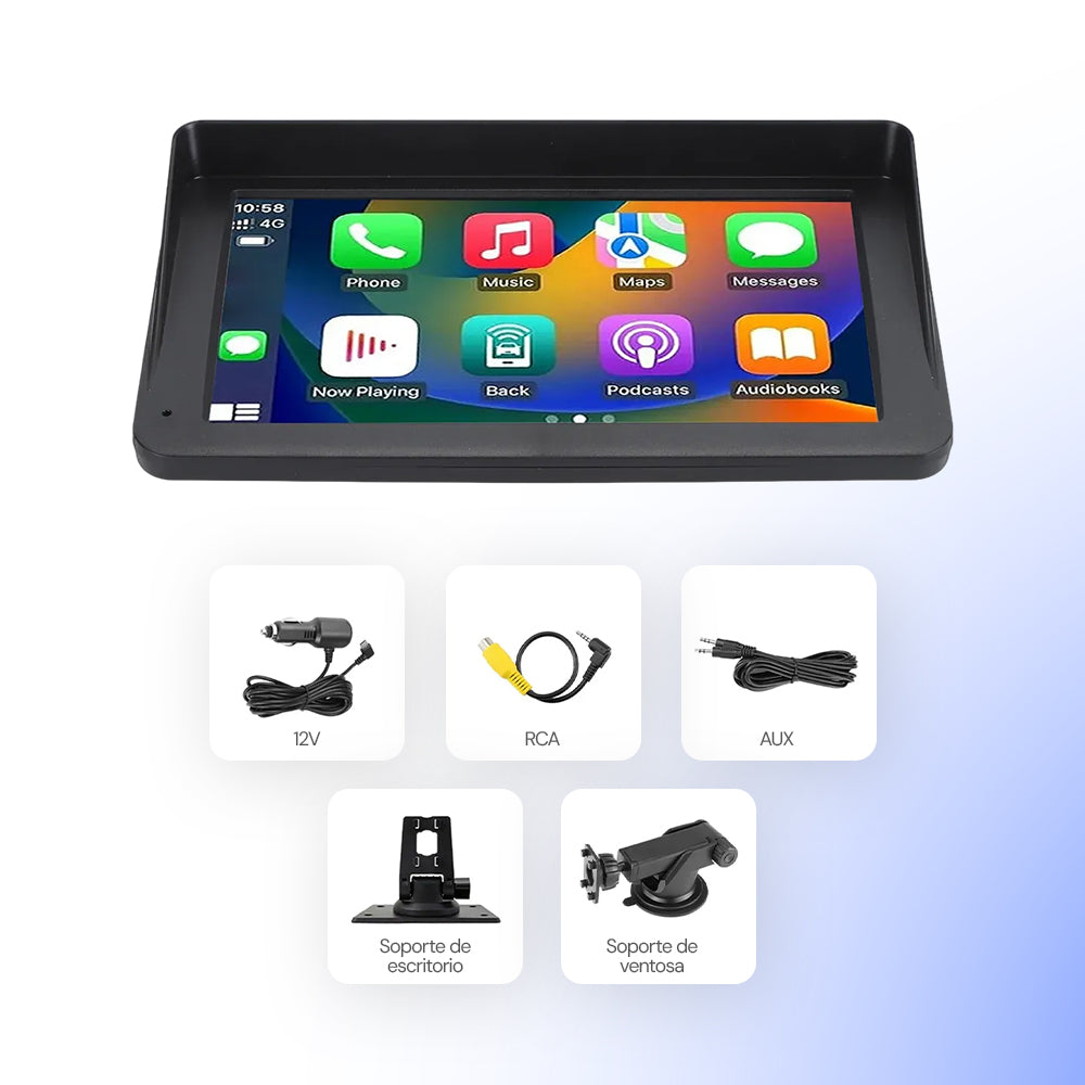 Pantalla 7" CarPlay Android Auto