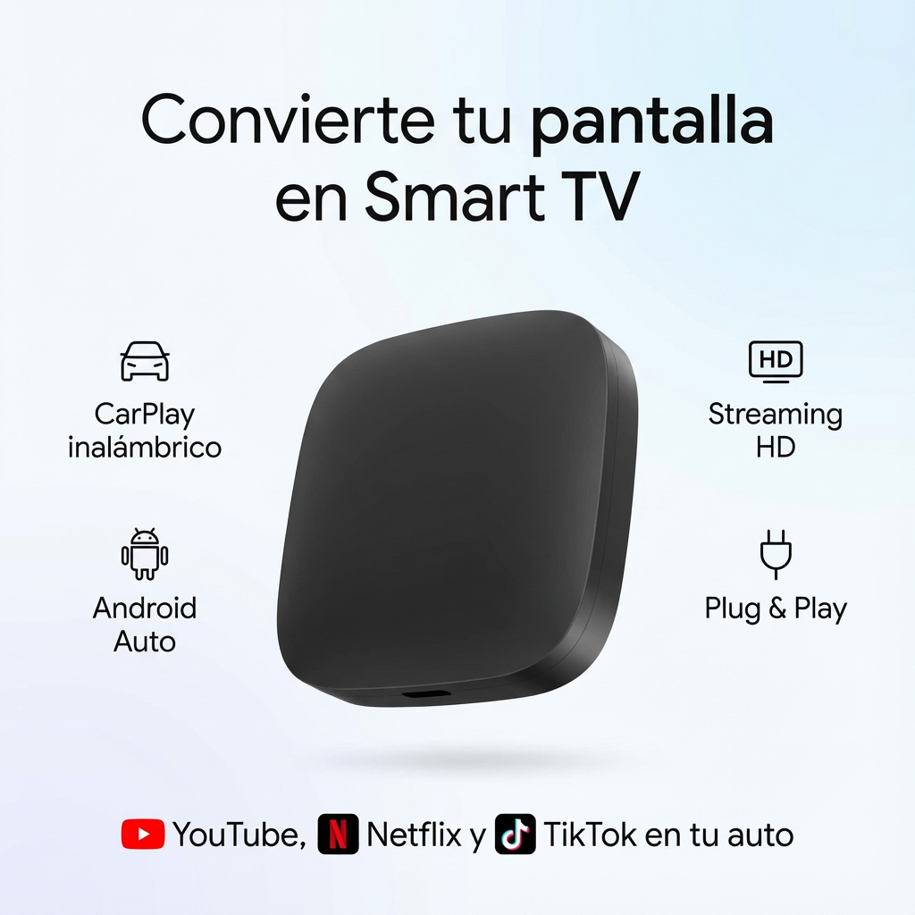 3 en 1 CarPlay Android Auto