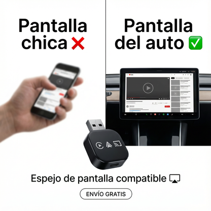 CarPlay y Android Auto inalámbricos con duplicación de pantalla