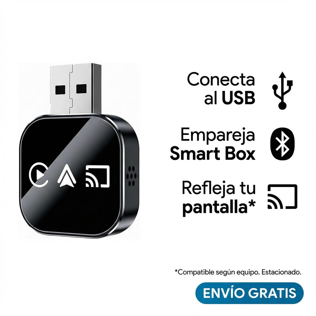 CarPlay y Android Auto inalámbricos con duplicación de pantalla